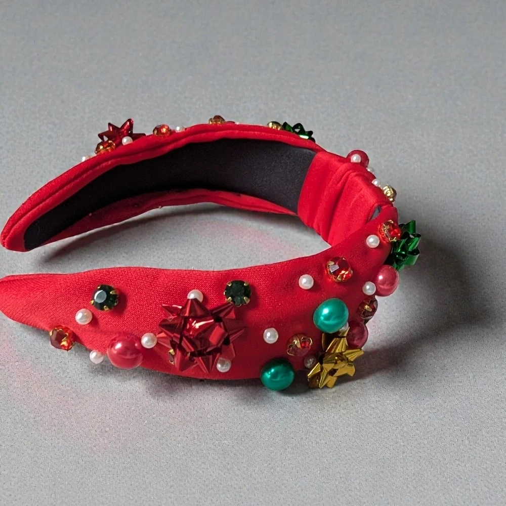 Christmas Women's Festive Red Embellished Headband (New)